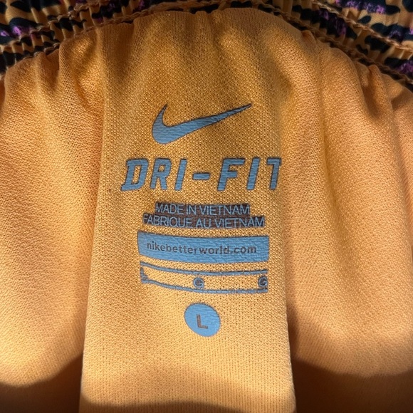 Nike Women’s Brown and Pink Athletic Shorts with Animal Print - Picture 5 of 5